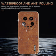 For Xiaomi 14 Ultra AZNS Electroplated Frame Crocodile Texture Full Coverage Phone Case(Blue)