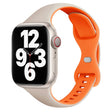 For Apple Watch Series 9 45mm Two Color Slim Butterfly Buckle Silicone Watch Band(Starlight Orange) - free shipping - PMc TechLife - Order now!