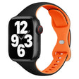 For Apple Watch Series 7 45mm Two Color Slim Butterfly Buckle Silicone Watch Band(Black Orange) - free shipping - PMc TechLife - Order now!