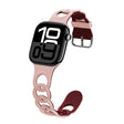 For Apple Watch Series 10 46mm Donut Hollow Silicone Watch Band(Pink Wine Red) - free shipping - PMc TechLife - Order now!