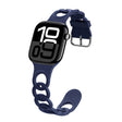 For Apple Watch Series 10 46mm Donut Hollow Silicone Watch Band(Midnight Blue) - free shipping - PMc TechLife - Order now!