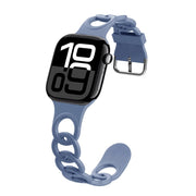 For Apple Watch Series 10 46mm Donut Hollow Silicone Watch Band(Lavender Gray)