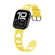 For Apple Watch Series 10 42mm Donut Hollow Silicone Watch Band(Light Yellow) - free shipping - PMc TechLife - Order now!