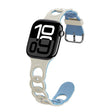 For Apple Watch Series 10 42mm Donut Hollow Silicone Watch Band(White Fog Blue) - free shipping - PMc TechLife - Order now!