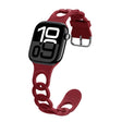 For Apple Watch Series 10 42mm Donut Hollow Silicone Watch Band(Wine Red) - free shipping - PMc TechLife - Order now!