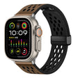 For Apple Watch Ultra 49mm Hole Style Folding Buckle PU Leather Watch Band(Taupe) - Watch Bands by PMc TechLife | Online Shopping South Africa | PMc TechLife | Buy Now Pay Later Mobicred