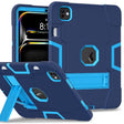 For iPad Pro 11 2024 Contrast Color Silicone Acrylic PC Tablet Case with Holder(Navy Blue) - iPad Pro 11 2024 Cases by PMC TechLife | Online Shopping South Africa | PMC TechLife | Buy Now Pay Later Mobicred