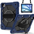 For iPad Air 11 2025 / 2024 Contrast Color Robot Silicone Hybrid PC Tablet Case(Navy Black) - iPad Air 11 2025 / 2024 Cases by PMC TechLife | Online Shopping South Africa | PMC TechLife | Buy Now Pay Later Mobicred