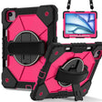 For iPad Air 11 2024 Contrast Color Robot Silicone Hybrid PC Tablet Case(Black Rose Red) - iPad Air 11 2024 Cases by PMC TechLife | Online Shopping South Africa | PMC TechLife | Buy Now Pay Later Mobicred