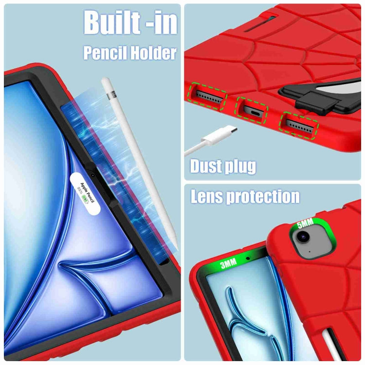 For iPad Air 11 2025 / 2024 Silicone + PC Shockproof Protective Tablet Case(Red Black)