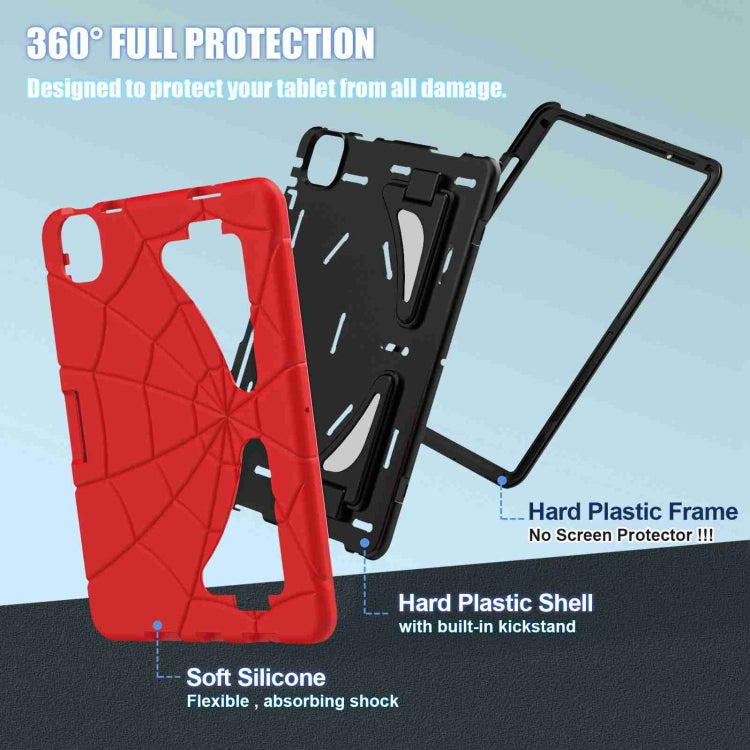 For iPad Air 11 2025 / 2024 Silicone + PC Shockproof Protective Tablet Case(Red Black)
