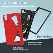 For iPad Air 11 2025 / 2024 Silicone + PC Shockproof Protective Tablet Case(Red Black)