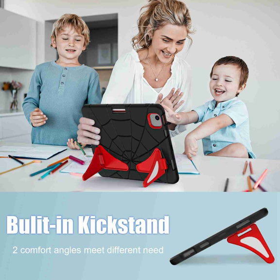 For iPad Air 11 2024 Silicone + PC Shockproof Protective Tablet Case(Black Red)