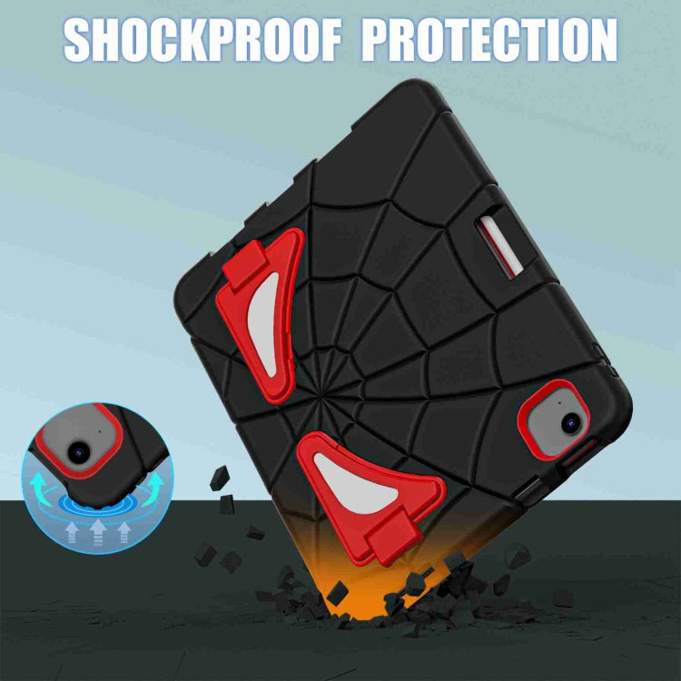 For iPad Air 11 2024 Silicone + PC Shockproof Protective Tablet Case(Black Red)