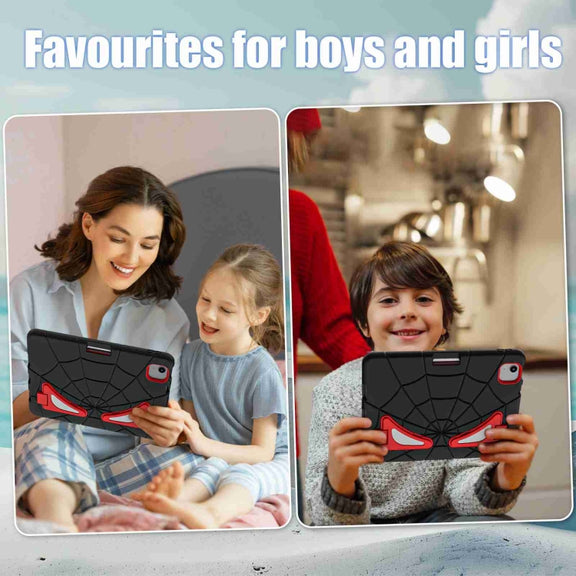 For iPad Air 11 2024 Silicone + PC Shockproof Protective Tablet Case(Black Red)