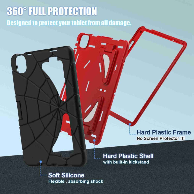 For iPad Air 11 2024 Silicone + PC Shockproof Protective Tablet Case(Black Red)