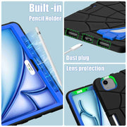 For iPad Air 11 2025 / 2024 Silicone + PC Shockproof Protective Tablet Case(Black Blue)