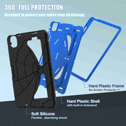 For iPad Air 11 2025 / 2024 Silicone + PC Shockproof Protective Tablet Case(Black Blue)