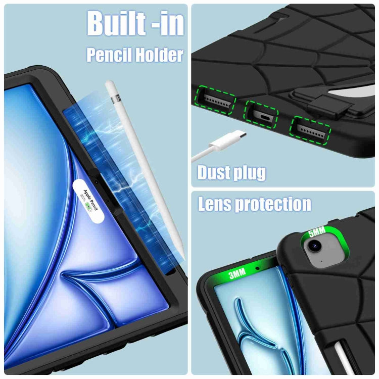 For iPad Air 11 2025 / 2024 Silicone + PC Shockproof Protective Tablet Case(Black)