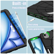 For iPad Air 11 2025 / 2024 Silicone + PC Shockproof Protective Tablet Case(Black)