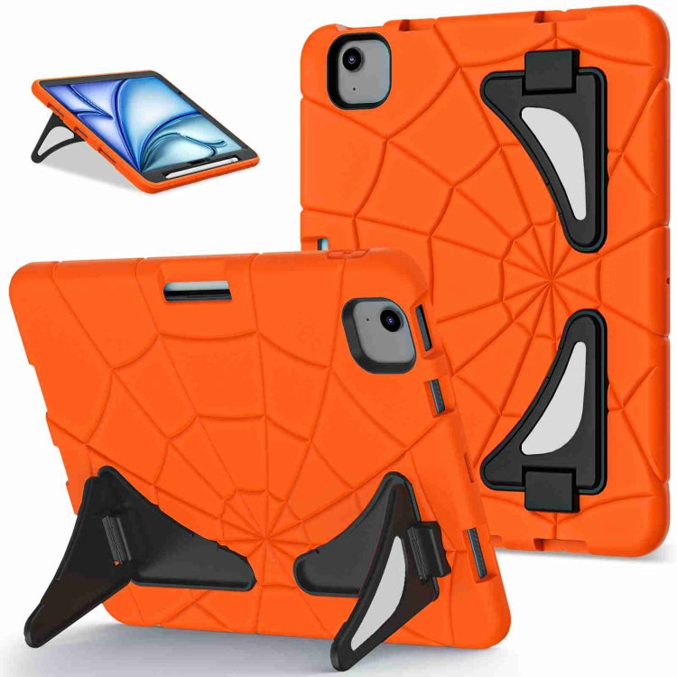 For iPad Air 11 2025 / 2024 Silicone + PC Shockproof Protective Tablet Case(Orange Black)