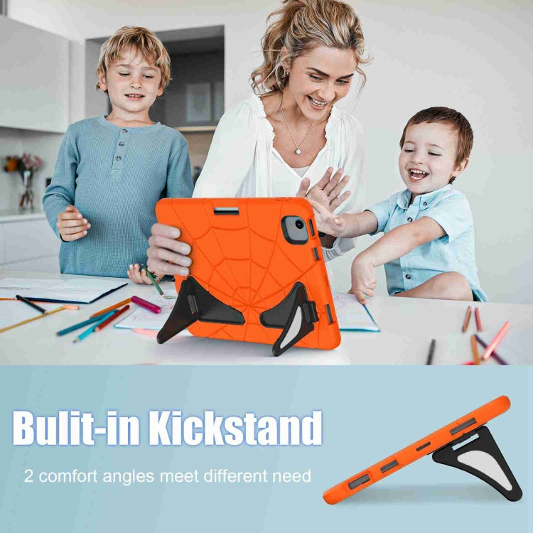 For iPad Air 11 2025 / 2024 Silicone + PC Shockproof Protective Tablet Case(Orange Black)