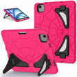 For iPad Air 11 2025 / 2024 Silicone + PC Shockproof Protective Tablet Case(Rose Red Black) - iPad Air 11 2025 / 2024 Cases by PMC TechLife | Online Shopping South Africa | PMC TechLife | Buy Now Pay Later Mobicred