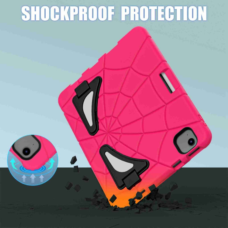 For iPad Air 11 2025 / 2024 Silicone + PC Shockproof Protective Tablet Case(Rose Red Black)