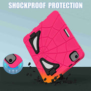 For iPad Air 11 2025 / 2024 Silicone + PC Shockproof Protective Tablet Case(Rose Red Black)
