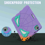 For iPad Air 11 2024 Silicone + PC Shockproof Protective Tablet Case(Purple Mint Green)