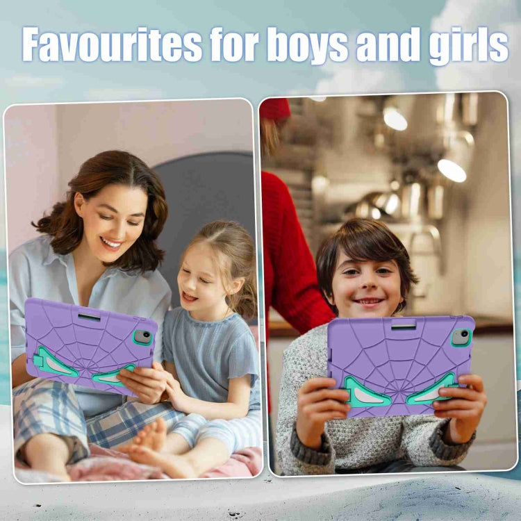 For iPad Air 11 2024 Silicone + PC Shockproof Protective Tablet Case(Purple Mint Green)