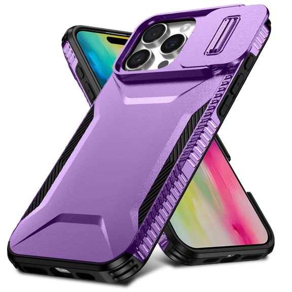 For iPhone 16 Pro Sliding Camshield Phone Case(Purple)
