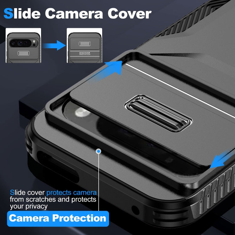 For Google Pixel 9 Pro XL Sliding Camshield Phone Case(Black)