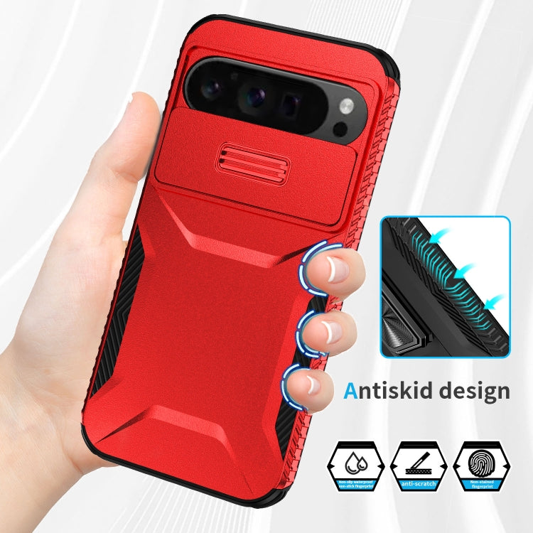 For Google Pixel 9 Pro XL Sliding Camshield Phone Case(Red)
