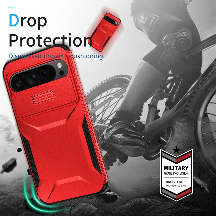 For Google Pixel 9 Pro XL Sliding Camshield Phone Case(Red)