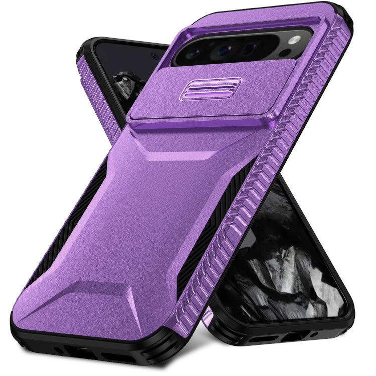 For Google Pixel 9 Pro XL Sliding Camshield Phone Case(Purple)