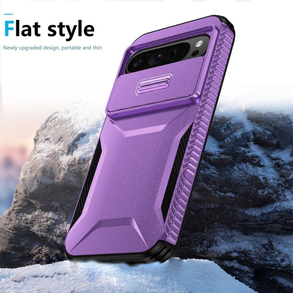 For Google Pixel 9 Pro XL Sliding Camshield Phone Case(Purple)