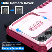 For Motorola Moto G Stylus 5G 2024 Sliding Camshield Phone Case(Pink + Rose Red)