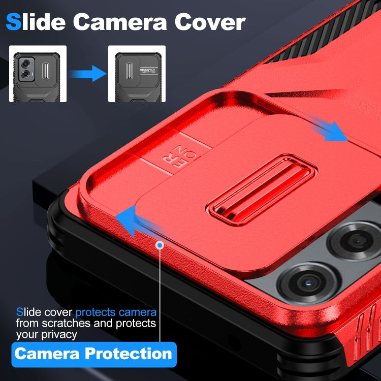 For Motorola Moto G Stylus 5G 2024 Sliding Camshield Phone Case(Red)