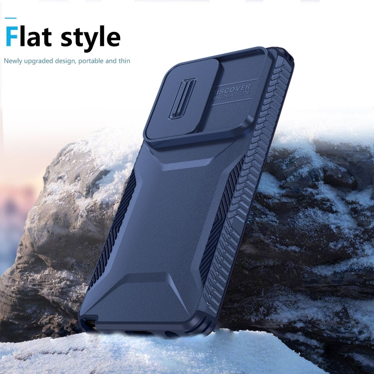 For Motorola Moto G Stylus 5G 2024 Sliding Camshield Phone Case(Blue)