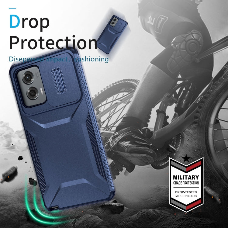 For Motorola Moto G Stylus 5G 2024 Sliding Camshield Phone Case(Blue)