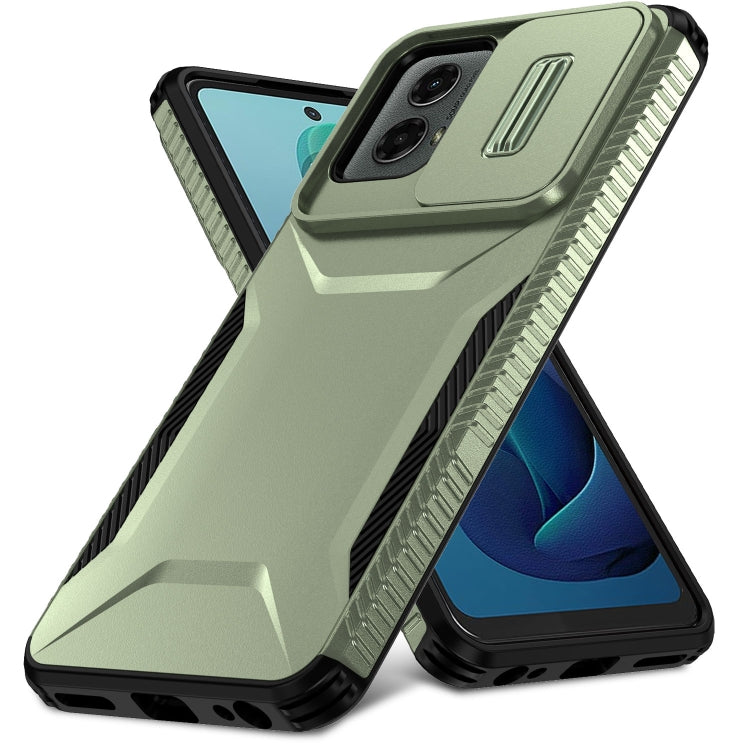 For Motorola Moto G 5G 2024 Sliding Camshield Phone Case(Alpine Green)