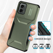 For Motorola Moto G 5G 2024 Sliding Camshield Phone Case(Alpine Green)