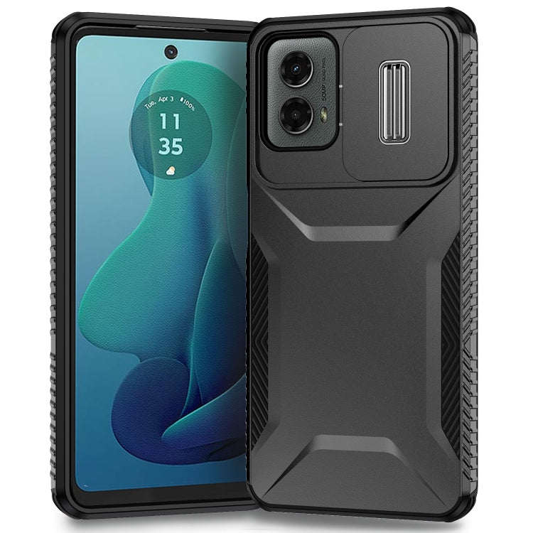 For Motorola Moto G 5G 2024 Sliding Camshield Phone Case(Black)