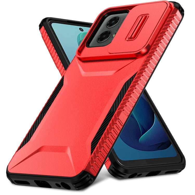 For Motorola Moto G 5G 2024 Sliding Camshield Phone Case(Red)