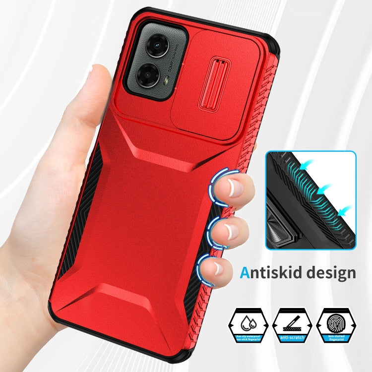 For Motorola Moto G 5G 2024 Sliding Camshield Phone Case(Red)