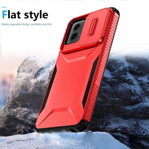 For Motorola Moto G 5G 2024 Sliding Camshield Phone Case(Red)