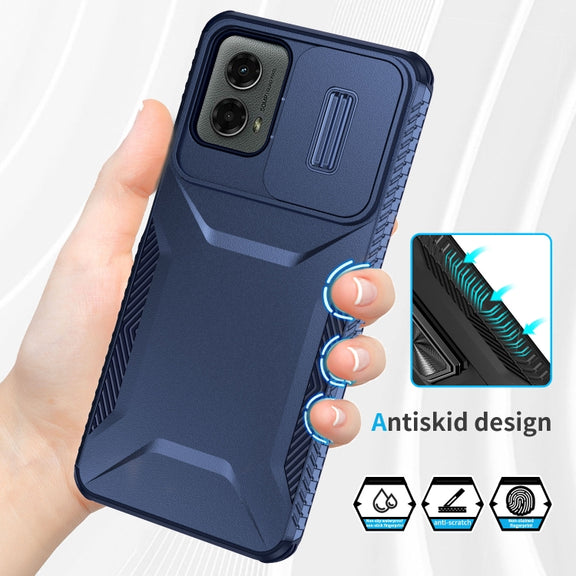 For Motorola Moto G 5G 2024 Sliding Camshield Phone Case(Blue)