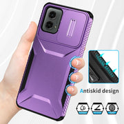 For Motorola Moto G 5G 2024 Sliding Camshield Phone Case(Purple)