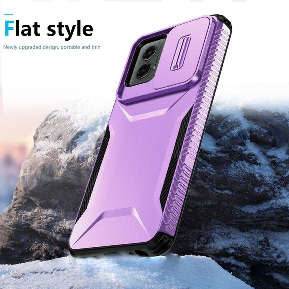 For Motorola Moto G 5G 2024 Sliding Camshield Phone Case(Purple)